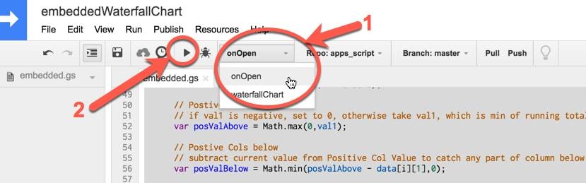 Tạo biểu đồ Waterfall bằng Apps Script trong Google Sheets